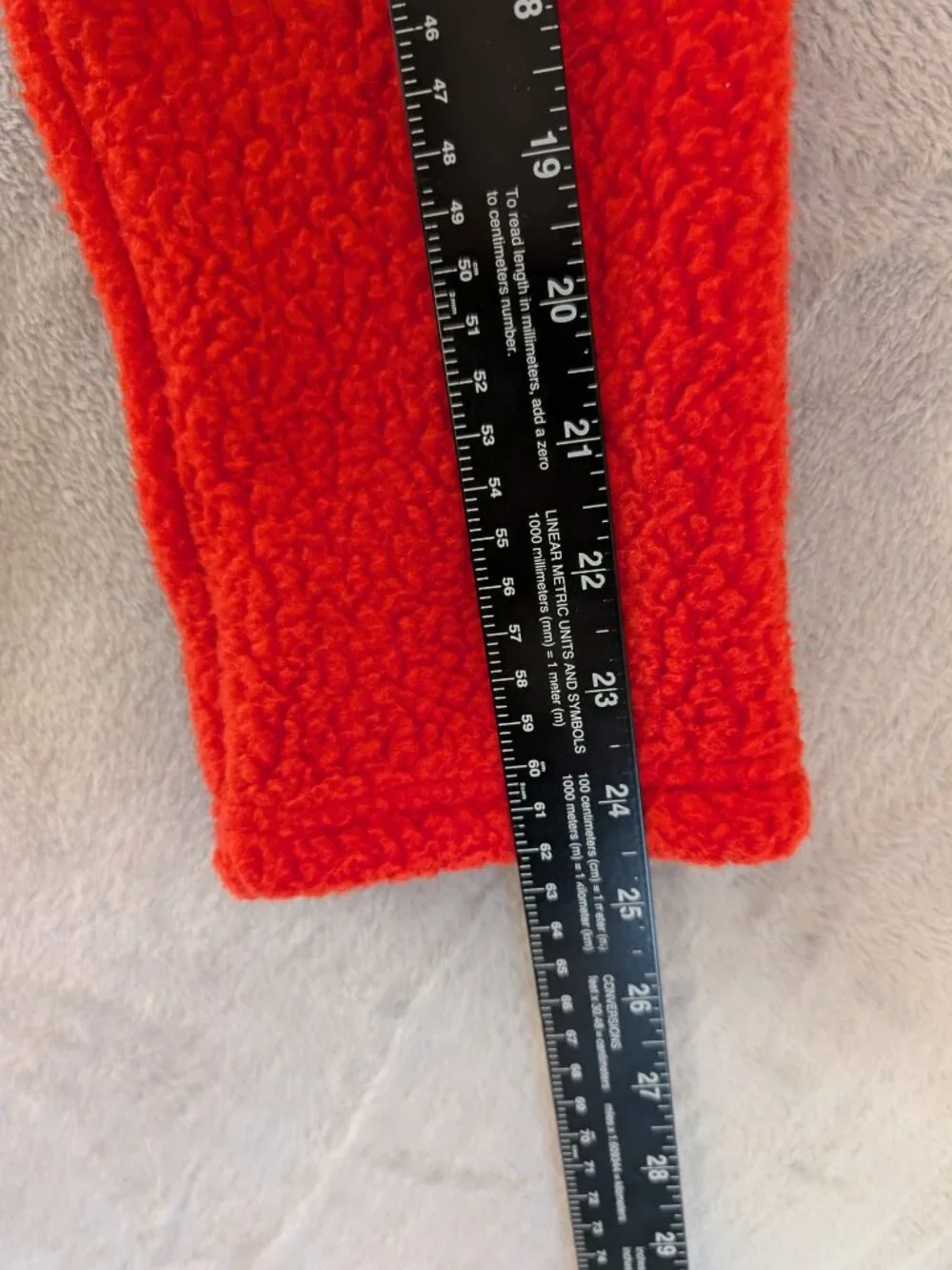 J Crew Red Polartec‎ Sherpa Half Zip Pullover Jacket M Relaxed Fit Winter Cozy